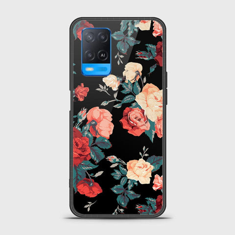 Oppo A54 4G Cover- Floral Series 2 - HQ Ultra Shine Premium Infinity Glass Soft Silicon Borders Case