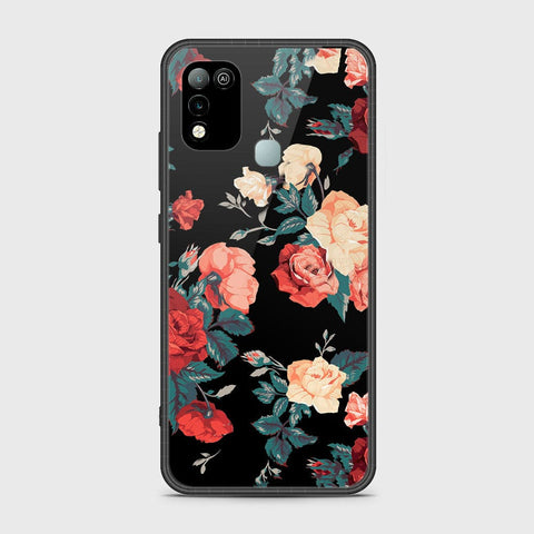 Infinix Hot 10 Play Cover- Floral Series 2 - HQ Ultra Shine Premium Infinity Glass Soft Silicon Borders Case