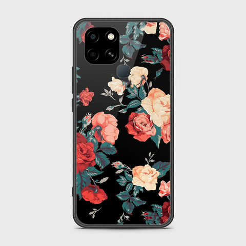 Infinix Smart 6 Cover- Floral Series 2 - HQ Ultra Shine Premium Infinity Glass Soft Silicon Borders Case