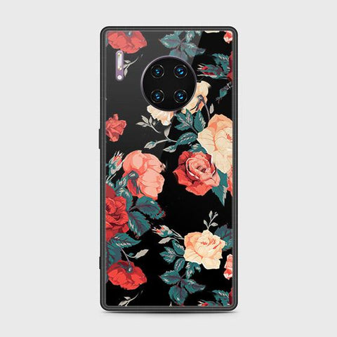 Huawei Mate 30 Pro Cover - Floral Series 2 - HQ Ultra Shine Premium Infinity Glass Soft Silicon Borders Case