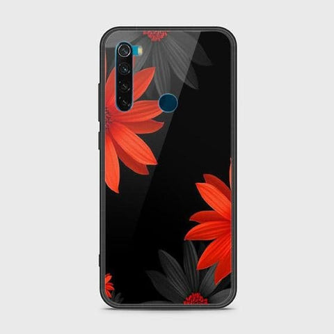 Xiaomi Redmi Note 8 Cover - Floral Series 2 - HQ Ultra Shine Premium Infinity Glass Soft Silicon Borders Case