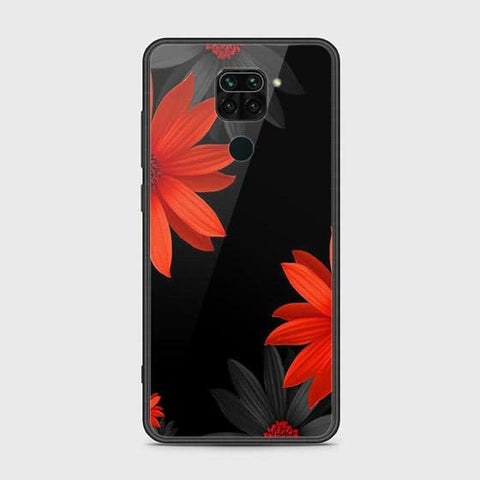 Xiaomi Redmi Note 9 Cover - Floral Series 2 - HQ Ultra Shine Premium Infinity Glass Soft Silicon Borders Case