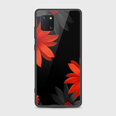 Samsung Galaxy Note 10 Lite Cover - Floral Series 2 - HQ Ultra Shine Premium Infinity Glass Soft Silicon Borders Case