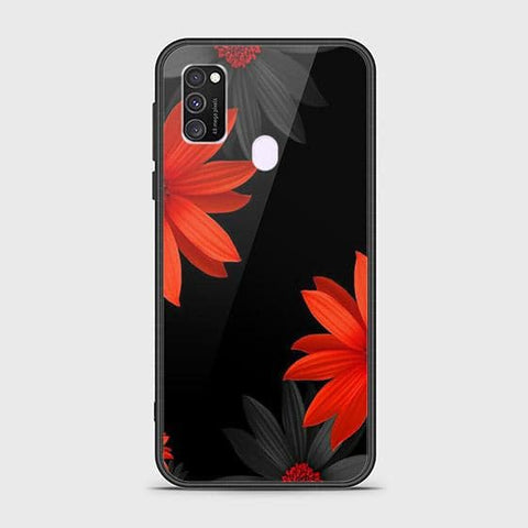 Samsung Galaxy M30s Cover - Floral Series 2 - HQ Ultra Shine Premium Infinity Glass Soft Silicon Borders Case