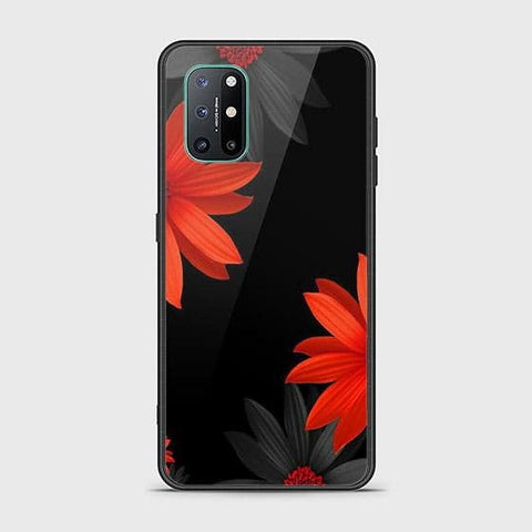 OnePlus 8T Cover - Floral Series 2 - HQ Ultra Shine Premium Infinity Glass Soft Silicon Borders Case