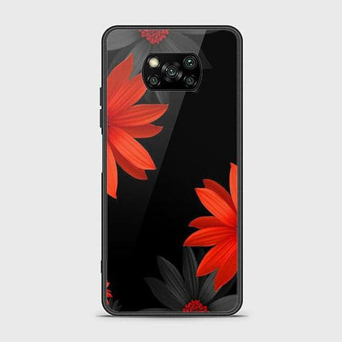 Xiaomi Poco X3 Pro Cover - Floral Series 2 - HQ Ultra Shine Premium Infinity Glass Soft Silicon Borders Case