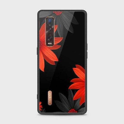 Oppo Find X2 Pro Cover - Floral Series 2 - HQ Ultra Shine Premium Infinity Glass Soft Silicon Borders Case