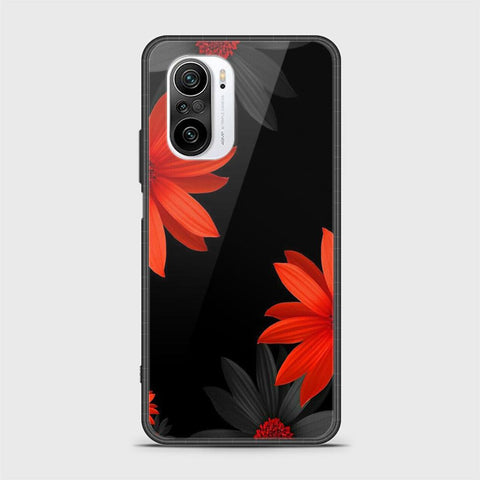 Xiaomi Poco F3 Cover- Floral Series 2 - HQ Ultra Shine Premium Infinity Glass Soft Silicon Borders Case