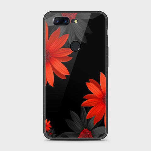 OnePlus 5T Cover- Floral Series 2 - HQ Ultra Shine Premium Infinity Glass Soft Silicon Borders Case