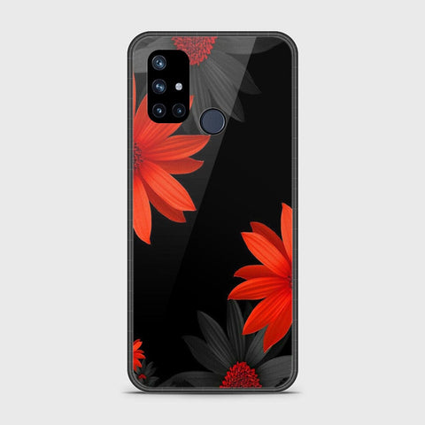 OnePlus Nord N10 5G Cover- Floral Series 2 - HQ Ultra Shine Premium Infinity Glass Soft Silicon Borders Case