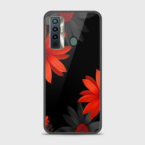 Tecno Camon 17 Cover - Floral Series 2 - HQ Ultra Shine Premium Infinity Glass Soft Silicon Borders Case