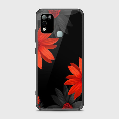 Infinix Hot 10 Play Cover- Floral Series 2 - HQ Ultra Shine Premium Infinity Glass Soft Silicon Borders Case