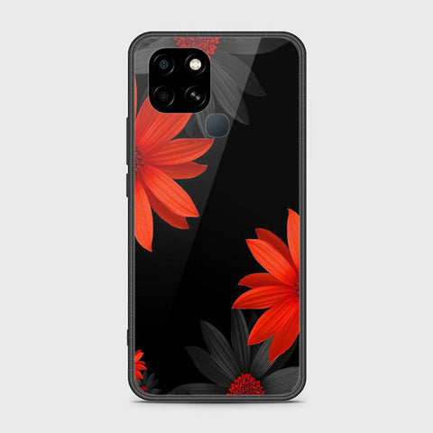 Infinix Smart 6 Cover- Floral Series 2 - HQ Ultra Shine Premium Infinity Glass Soft Silicon Borders Case