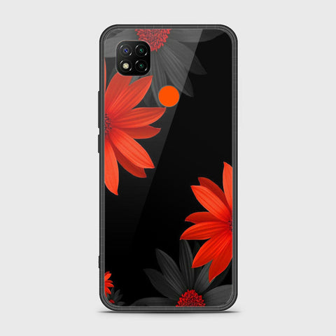 Xiaomi Redmi 9C Cover- Floral Series 2 - HQ Ultra Shine Premium Infinity Glass Soft Silicon Borders Case