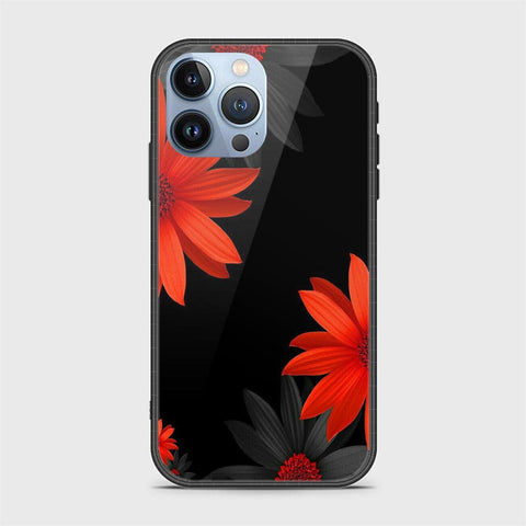 iPhone 14 Pro Max Cover- Floral Series 2 - HQ Ultra Shine Premium Infinity Glass Soft Silicon Borders Case