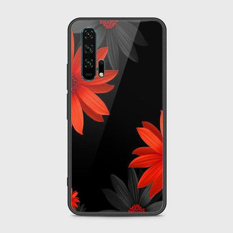 Honor 20 Pro Cover - Floral Series 2 - HQ Ultra Shine Premium Infinity Glass Soft Silicon Borders Case