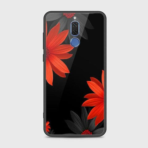 Huawei Mate 10 Lite Cover - Floral Series 2 - HQ Ultra Shine Premium Infinity Glass Soft Silicon Borders Case