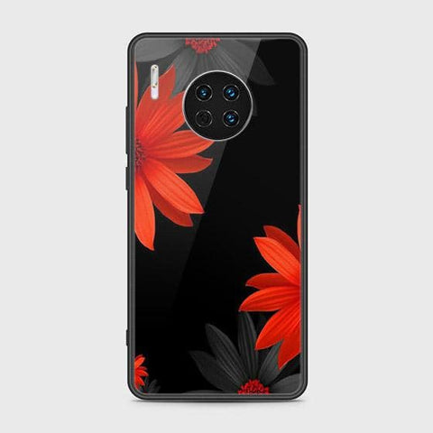 Huawei Mate 30 Cover - Floral Series 2 - HQ Ultra Shine Premium Infinity Glass Soft Silicon Borders Case