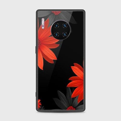 Huawei Mate 30 Pro Cover - Floral Series 2 - HQ Ultra Shine Premium Infinity Glass Soft Silicon Borders Case