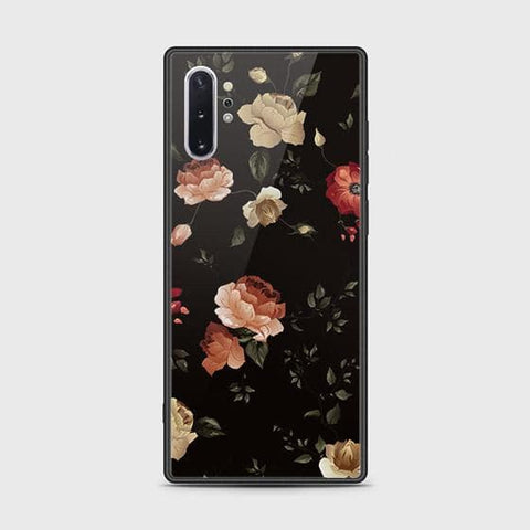 Samsung Galaxy Note 10 Plus Cover - Floral Series 2 - HQ Ultra Shine Premium Infinity Glass Soft Silicon Borders Case