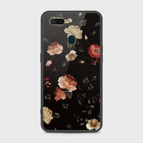 Oppo A7 Cover - Floral Series 2 - HQ Ultra Shine Premium Infinity Glass Soft Silicon Borders Case