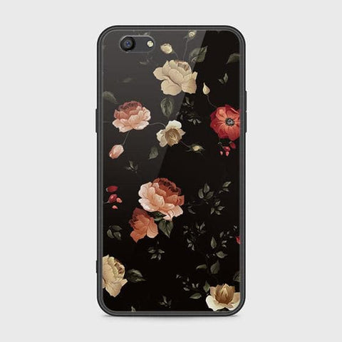 Oppo A77 Cover - Floral Series 2 - HQ Ultra Shine Premium Infinity Glass Soft Silicon Borders Case