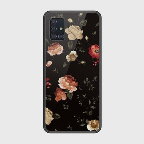 Samsung Galaxy A51 Cover - Floral Series 2 - HQ Ultra Shine Premium Infinity Glass Soft Silicon Borders Case