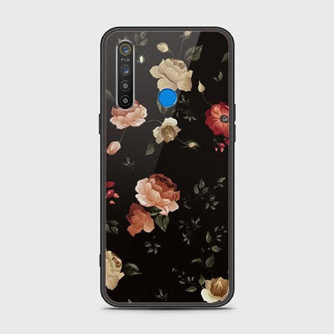 Realme 5i Cover - Floral Series 2 - HQ Ultra Shine Premium Infinity Glass Soft Silicon Borders Case