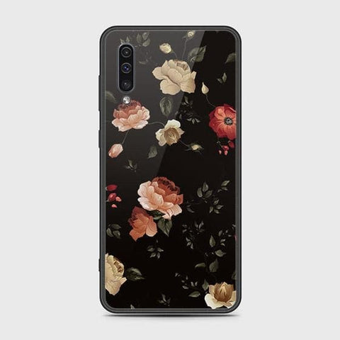 Samsung Galaxy A50 Cover - Floral Series 2 - HQ Ultra Shine Premium Infinity Glass Soft Silicon Borders Case