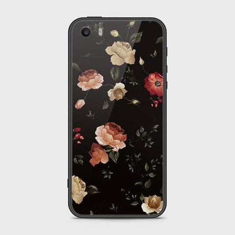 iPhone SE Cover - Floral Series 2 - HQ Ultra Shine Premium Infinity Glass Soft Silicon Borders Case