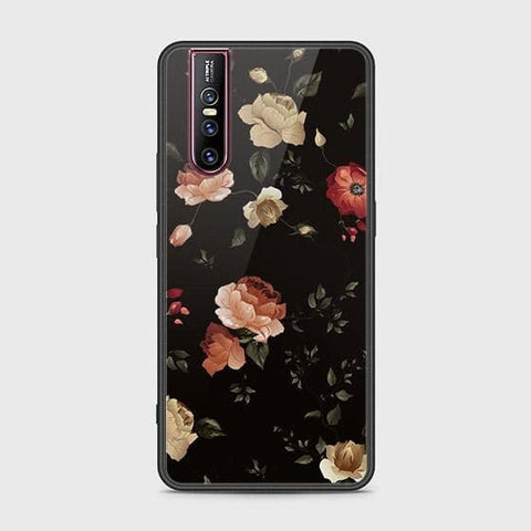 Vivo V15 Pro Cover - Floral Series 2 - HQ Ultra Shine Premium Infinity Glass Soft Silicon Borders Case