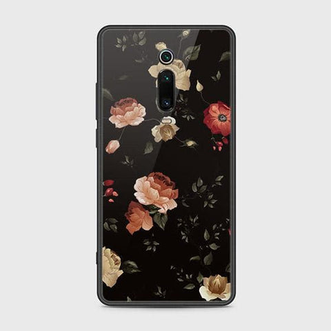 Xiaomi Mi 9T Cover - Floral Series 2 - HQ Ultra Shine Premium Infinity Glass Soft Silicon Borders Case