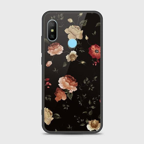 Xiaomi Redmi Note 6 Pro Cover - Floral Series 2 - HQ Ultra Shine Premium Infinity Glass Soft Silicon Borders Case