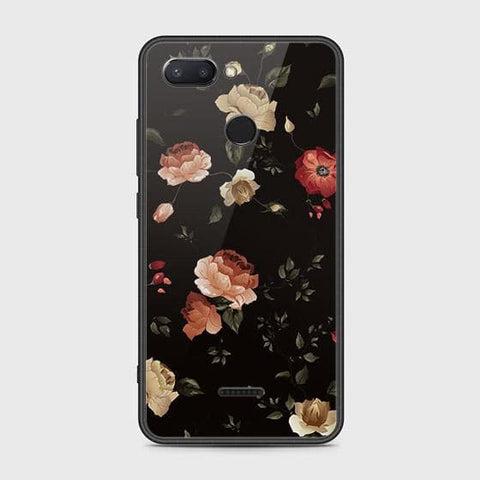 Xiaomi Redmi 6 Cover - Floral Series 2 - HQ Ultra Shine Premium Infinity Glass Soft Silicon Borders Case