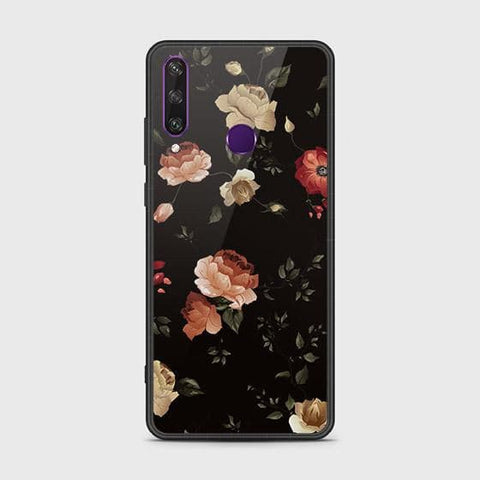 Huawei Y6p Cover - Floral Series 2 - HQ Ultra Shine Premium Infinity Glass Soft Silicon Borders Case