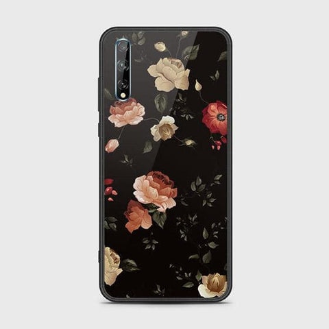 Huawei Y8p Cover - Floral Series 2 - HQ Ultra Shine Premium Infinity Glass Soft Silicon Borders Case