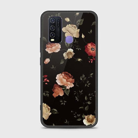 Vivo Y50 Cover - Floral Series 2 - HQ Ultra Shine Premium Infinity Glass Soft Silicon Borders Case