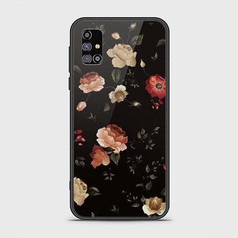 Samsung Galaxy A02s Cover - Floral Series 2 - HQ Ultra Shine Premium Infinity Glass Soft Silicon Borders Case