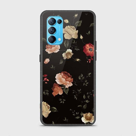 Oppo Reno 5 4G Cover - Floral Series 2 - HQ Ultra Shine Premium Infinity Glass Soft Silicon Borders Case