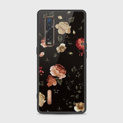 Oppo Find X2 Pro Cover - Floral Series 2 - HQ Ultra Shine Premium Infinity Glass Soft Silicon Borders Case