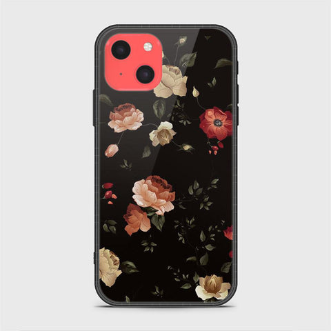 iPhone 13 Mini Cover- Floral Series 2 - HQ Ultra Shine Premium Infinity Glass Soft Silicon Borders Case