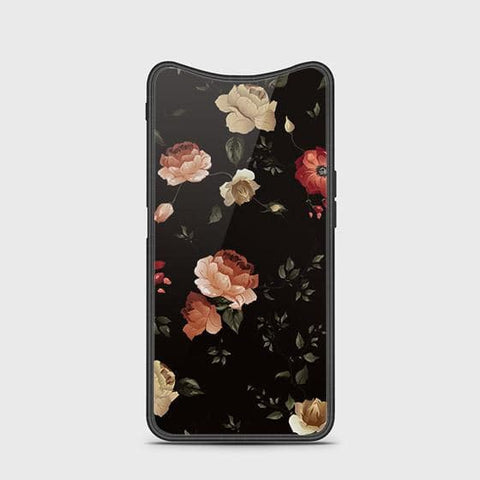 Oppo Find X Cover - Floral Series 2 - HQ Ultra Shine Premium Infinity Glass Soft Silicon Borders Case