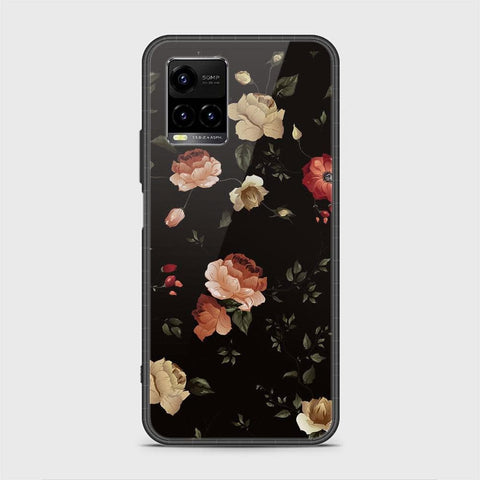 Vivo Y33T Cover - Floral Series 2 - D215 - HQ Ultra Shine Premium Infinity Glass Soft Silicon Borders Case ( Fast Delivery )