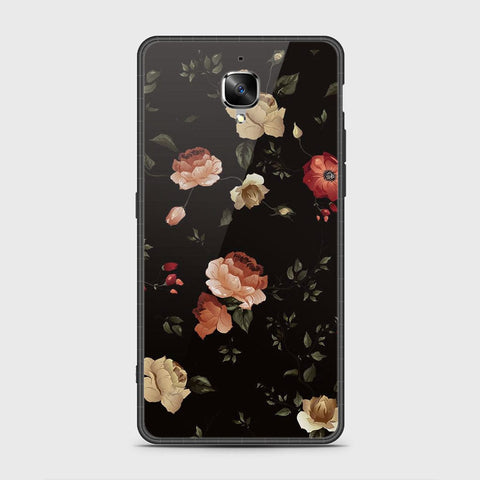 OnePlus 3 Cover- Floral Series 2 - HQ Ultra Shine Premium Infinity Glass Soft Silicon Borders Case