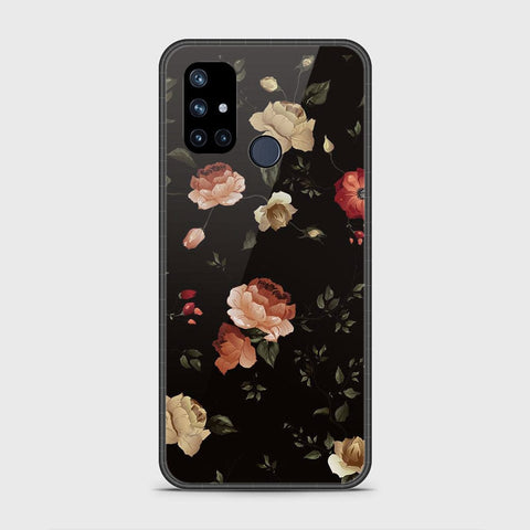 OnePlus Nord N10 5G Cover- Floral Series 2 - HQ Ultra Shine Premium Infinity Glass Soft Silicon Borders Case