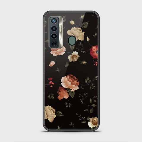 Tecno Camon 17 Cover - Floral Series 2 - HQ Ultra Shine Premium Infinity Glass Soft Silicon Borders Case