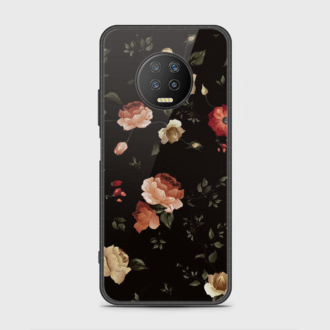 Infinix Note 7 Cover- Floral Series 2 - HQ Ultra Shine Premium Infinity Glass Soft Silicon Borders Case