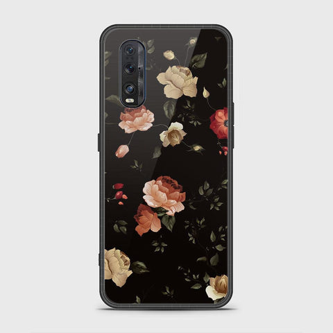 Oppo Find X2 Cover- Floral Series 2 - HQ Ultra Shine Premium Infinity Glass Soft Silicon Borders Case