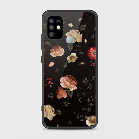 Infinix Hot 10 Cover- Floral Series 2 - HQ Ultra Shine Premium Infinity Glass Soft Silicon Borders Case