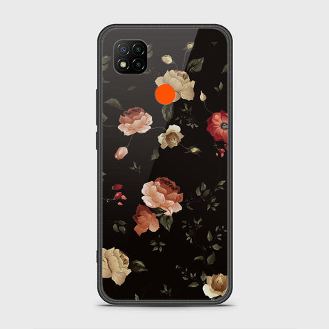 Xiaomi Redmi 9C Cover- Floral Series 2 - HQ Ultra Shine Premium Infinity Glass Soft Silicon Borders Case